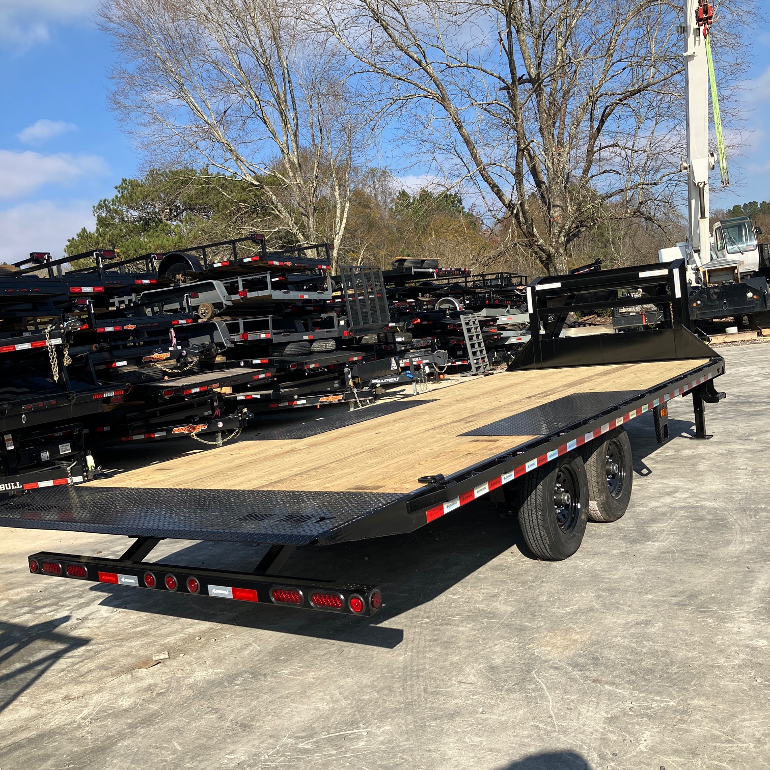 2025IronBullTrailers8x2214kGooseneckDeckoverTiltT14K822GI